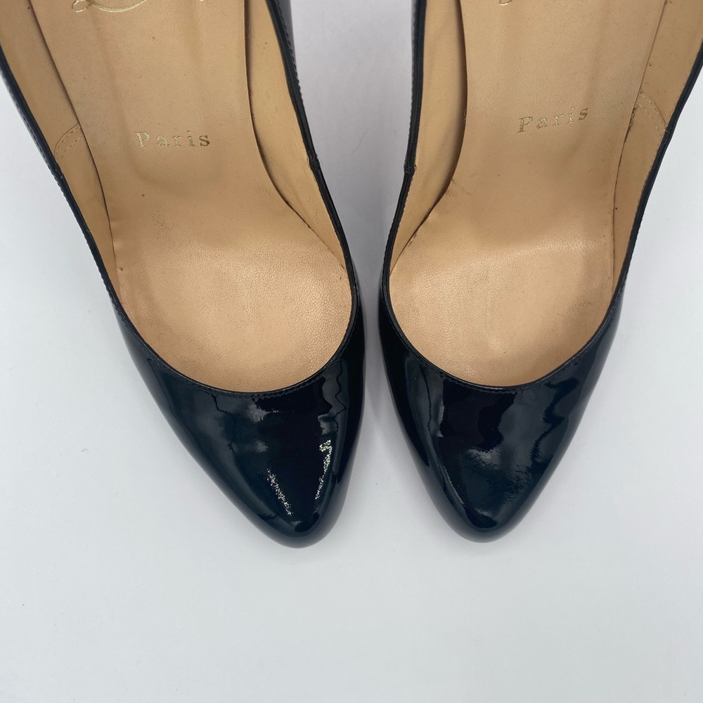 Christian Louboutin Patent Black Décolleté 868 Patent Calf Pumps - Picture 7 of 10